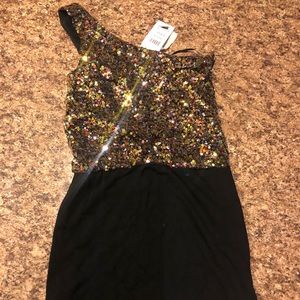Black with sequin dress, women’s small